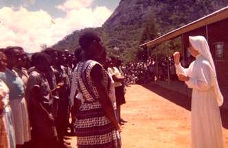 In 1956, Sr. Margaret taught students in Zimbabwe.
