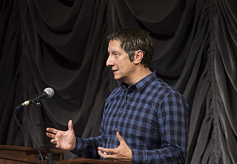 Acclaimed theatre artist Robert Lepage presented the 2014 Jack and Lewis Rudin Distinguished Visi...