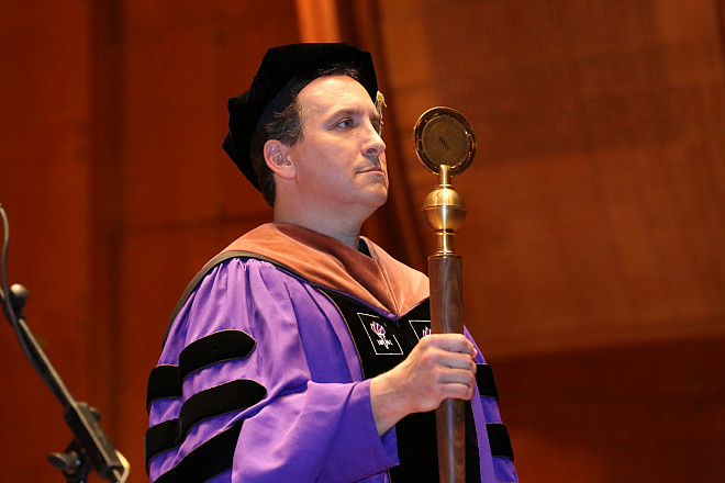 Grand Marshal, Dr. Jason Rosenfeld, Professor of Art History and President of the Faculty Council