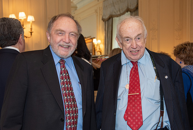 Professor Henry Solomon and Dean Emeritus Peter H. Baker