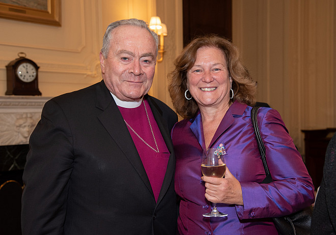 Bishop Andrew St. John with Sandra Greenberg