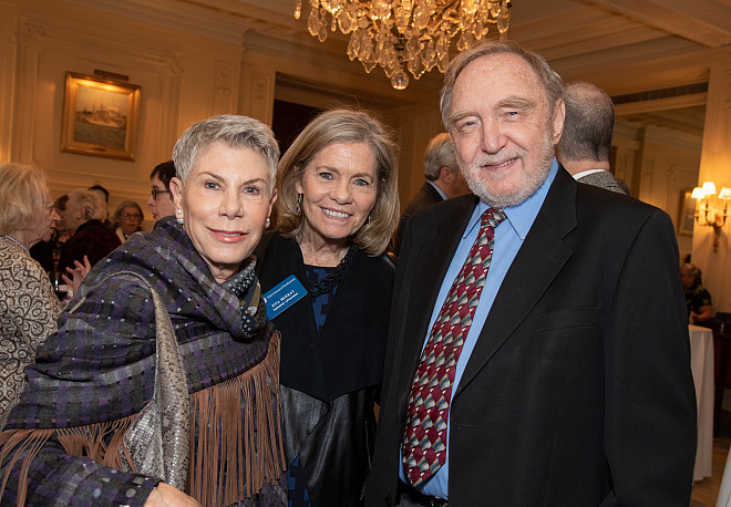 Carol Berman, Rita Murray and Professor Henry Solomon