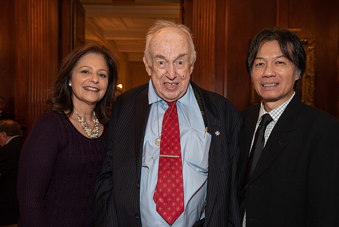 Lisa Sicurelli, Dean Emeritus Peter H. Baker, and Professor Ken Ching