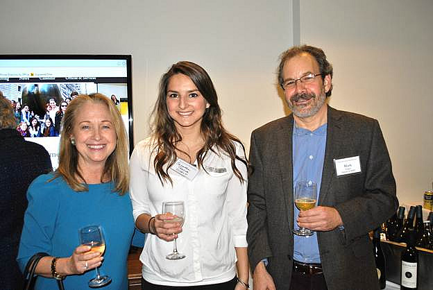 Helen Metzger and Mark Finkel, of the Stanley Finkel Scholarship, with current Finkel Scholar, Samantha Trainor.