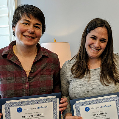 Professors Erin Greenwell (Communication and Media Arts) and Nava Silton (Psychology) receive 2019 Teaching Innovation Awards from Profes...