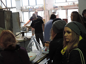 Students at Murano Glass Blowing