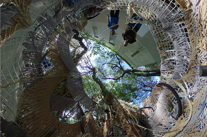 Brian Zegeer Running Hermitage / Inverted Corona 360-degree documentation of Queens Museum studio installation and surrounding environment