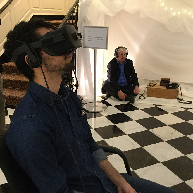 Experiencing Charles Sainty's VR at Trajectories opening