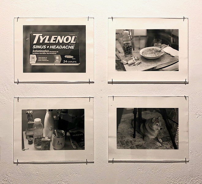 Ava Makris, Tylenol, Chicken Soup, Fluids, Liam, black and white film photographs