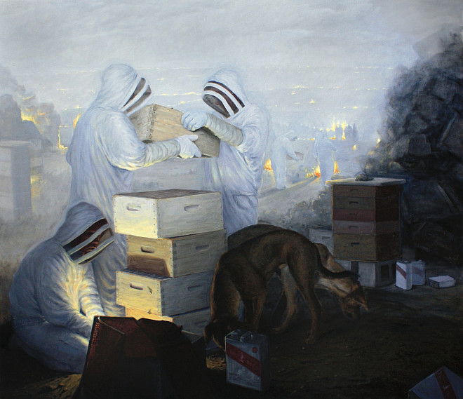 Food for Thought November 3-December 4, 2014. David Pettibone American Foulbrood oil on canvas