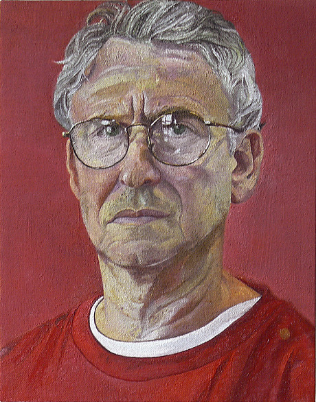 Joseph Santore Self-Portrait (Red) 14x11 inches
