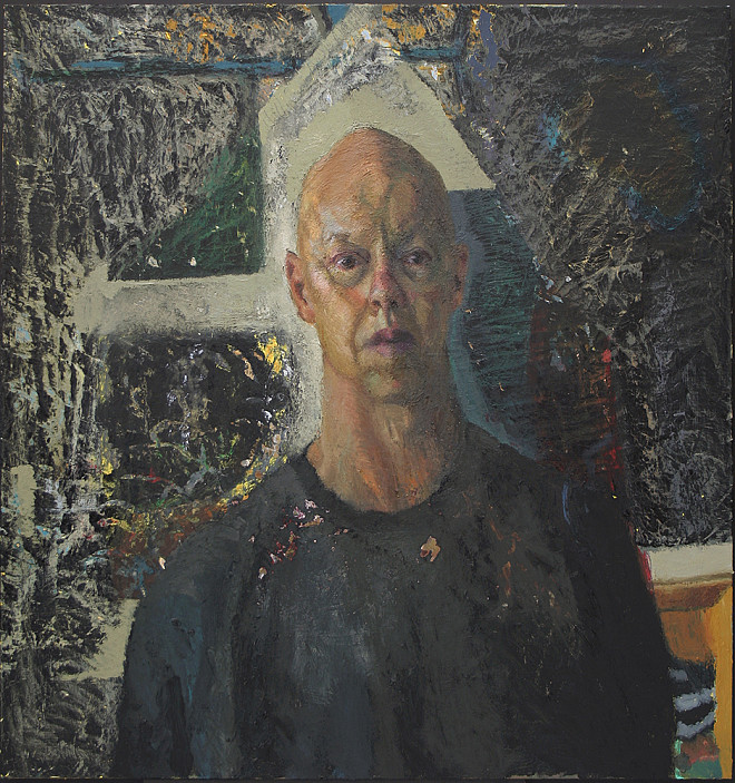 Jim Plunkett Self Portrait Stained 36x34 inches