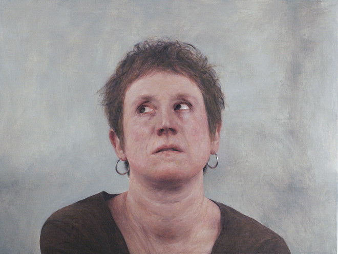 Jenny Dubnau Self Portrait Twisting 32x44inches