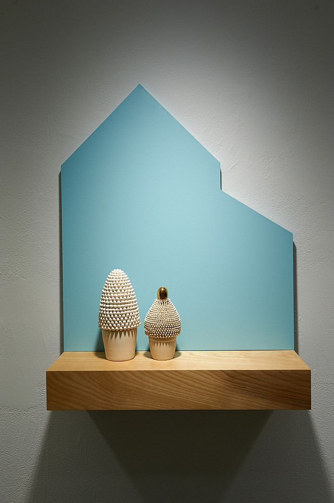 Ron Geibel, Everything is Perfect, Porcelain, wood, acrylic finish
