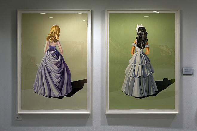Margaret Murphy, Sweet 16 #1 & #2, Acrylic and watercolor on paper, 60x40