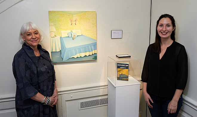 Robin Tewes (artist) & Caroline Hagood (poet), Opening in the Hewitt Gallery