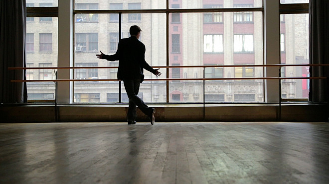 Dance student in the studio