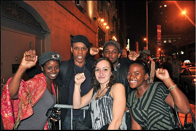 MMC students after a performance of Fela on Broadway.
