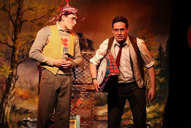 Theatre Arts majors Spencer Wilson and Angelo McDonough in The Quiet Clock