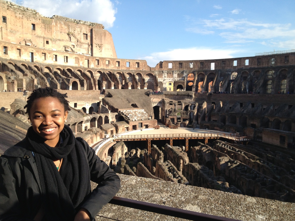 Angelica Blalock '16 at the Colloseum, Italy